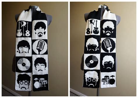 Double Knit ‘all You Need Is Yarn Beatles Scarf Designed By Tess