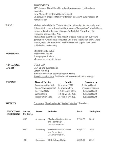 You might not be sure if this is the best resume format for your specific situation. Fresher's CV Sample | Business Haunt
