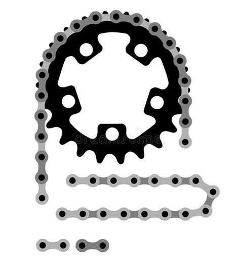 Bicycle Chain Stock Vector Illustration Of Metal Chainring 2315737