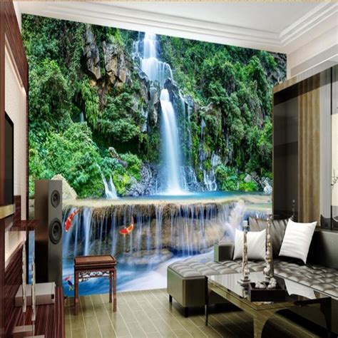 Beibehang Custom Large Scale Murals Mountain Waterfalls 3d Murals
