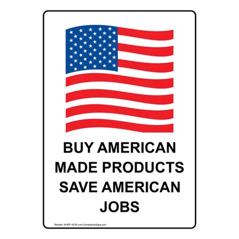 Vertical Sign Made In America Buy American Made Products