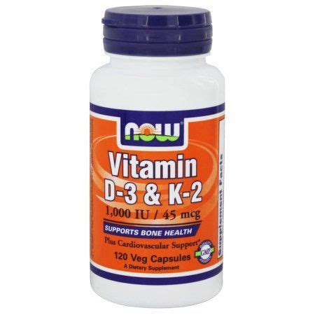 Maybe you would like to learn more about one of these? NOW Foods Vitamin D3 & K2 Now Foods 120 Vegetable Capsules ...