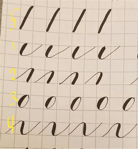 Basic Calligraphy Strokes Worksheet