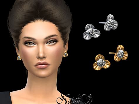 Diamond Flower Earrings By Natalis At Tsr Sims 4 Updates
