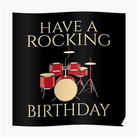 Happy Rocking Birthday Poster For Sale By Morbidinvestor Redbubble