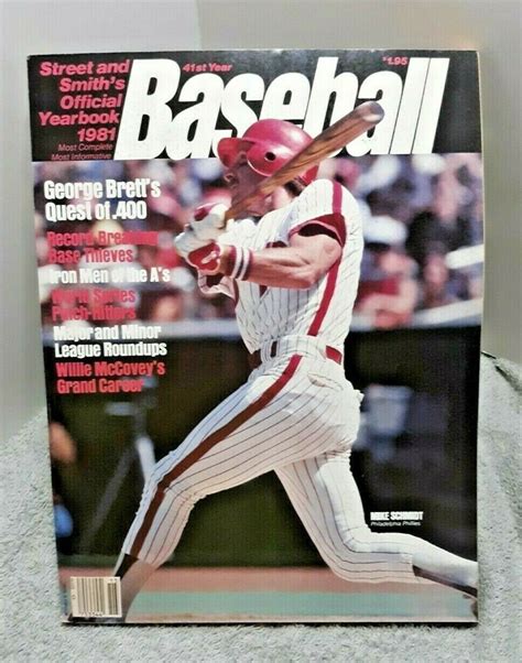 Street And Smiths 1981 Baseball Yearbook Magazine Mike Schmidt Etsy