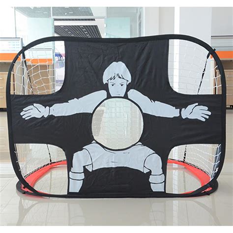 Portable Folding Goal Football Door Set Soccer Target Shot Nets Gate