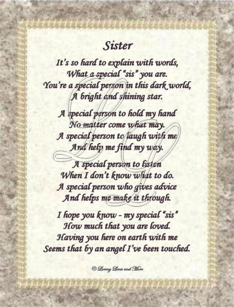 Maybe you would like to learn more about one of these? My Sister Poems Very Special | Website Designed by Loving ...