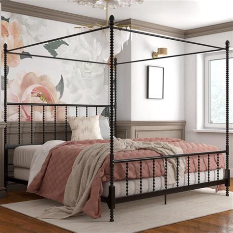 Enjoy free shipping on most stuff, even big stuff. DHP Emerson Metal Canopy Bed in King Size Frame in Black ...