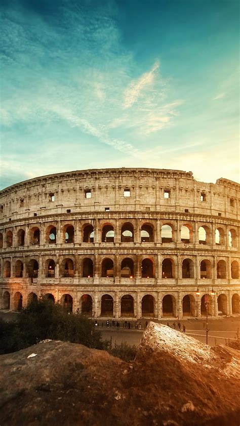 Roma Rome Architecture Italy Colosseum Colosseo Suncity Hd Phone