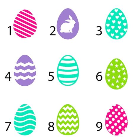 Easter Egg Stickers X12 Vinyl Easter Egg Stickers Crate Etsy