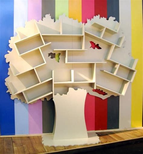 Tree Shaped Bookcases Adding Interest To Kids Room Decorating Kids