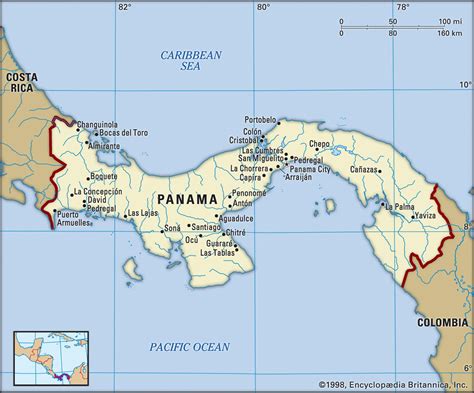 Map Of Panama And Geographical Facts Where Panama Is On The World Map