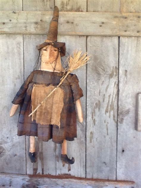 Primitive Folk Art Witch Doll Room Fall Autumn Halloween Witch Doll
