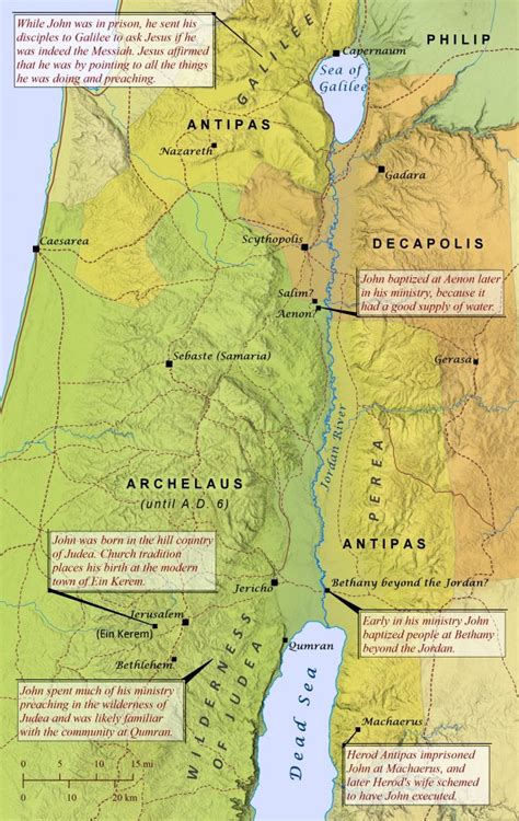 The Ministry Of John The Baptist Bible Mapper Atlas