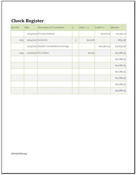 check register balance sheet template xls excel templates