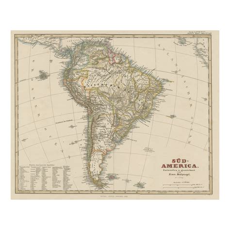 Set Of Two Antique Maps Of South America With Inset Maps Of Rio De