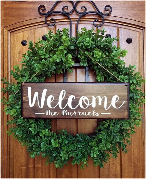 10 Beautiful Front Door Welcome Signs