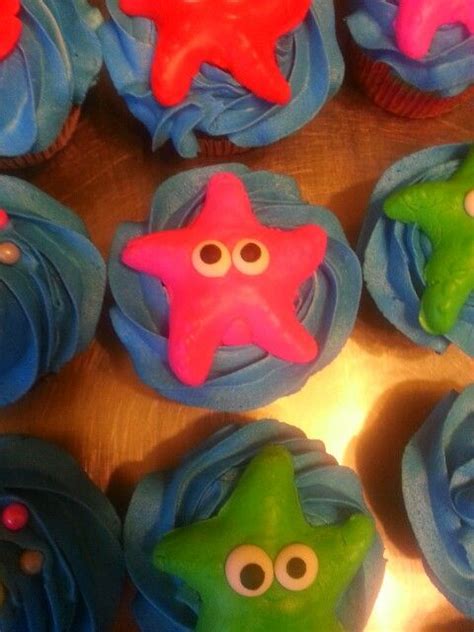 Little Mermaid Starfish Cupcakes The Little Mermaid Cupcakes Sugar