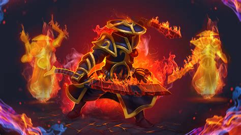 dota 2 character game ember spirit flame guard sword fantasy art wallpaper hd for desktop