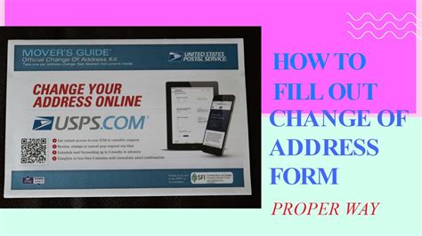 How To Fill Out Change Of Address Form Domestic Only Post Office Form