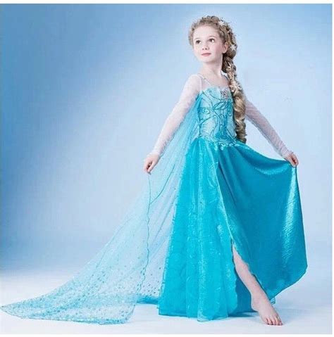 2015 Elsa Dress And Crown Coronation Dresses Party Princess Children