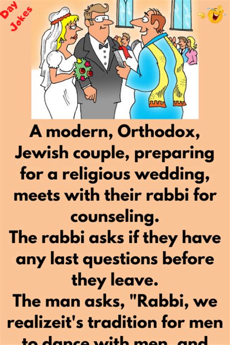 Rabbi Asks Last Question From Wedding Couple Day Jokes
