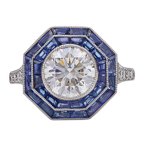 Vintage Engagement Ring By Tiffany And Co With Sapphires And