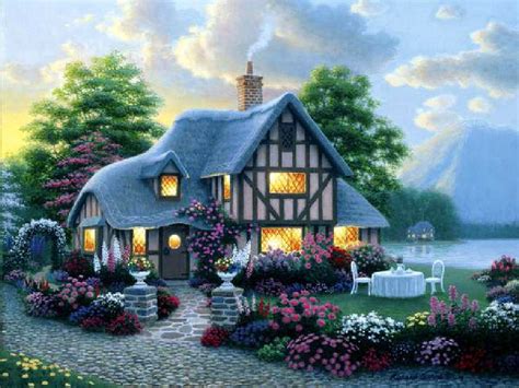 Wallpapers Photo Art Spring Cottage Wallpaper Download