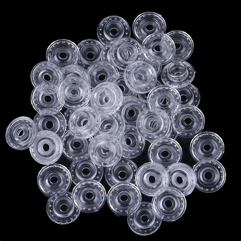 Buy 50 Set Kam T5 Clear Plastic Resin Snaps Button Fasteners Press Stud