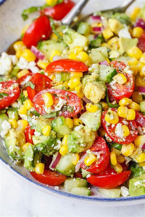Avocado Feta Corn Salad Recipe — Eatwell101