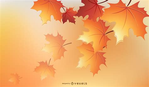Autumn Backdrop With Leaves And Bokeh Vector Download