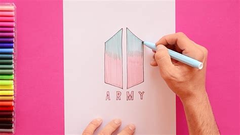 How To Draw BTS Army Logo Easy Drawings Dibujos Faciles Dessins