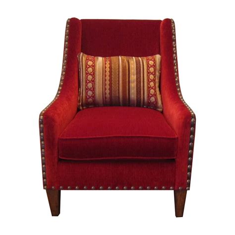 Red Accent Chairs With Arms 