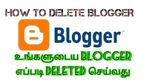 How To Delete Blogger Account Youtube