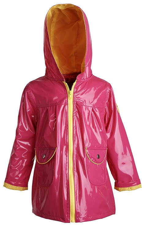 Wippette Baby And Girls Waterproof Vinyl Fully Lined Solid Hooded