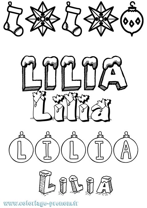 Coloriage Du Prénom Lilia à Imprimer Ou Télécharger Facilement