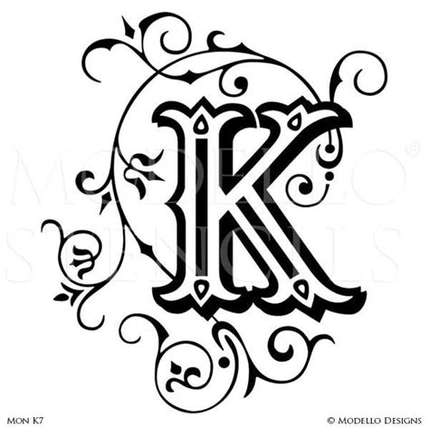 Letter K Alphabet Lettering Stencils For Decorative Painting Projects