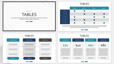 Free Table Chart Presentation Powerpoint Template Powerpoint Design