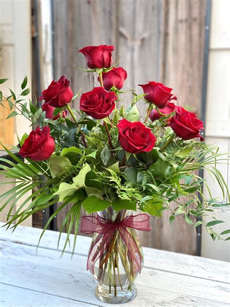Dozen Long Stemmed Roses Hilltop Florist