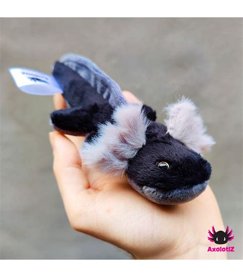 Axolotl Mini Plush Black Grey