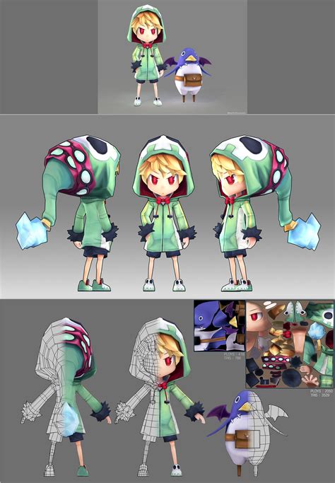 Cgni 캐릭터 로우미들과정 정유리 모작 Game Character Design Character Design