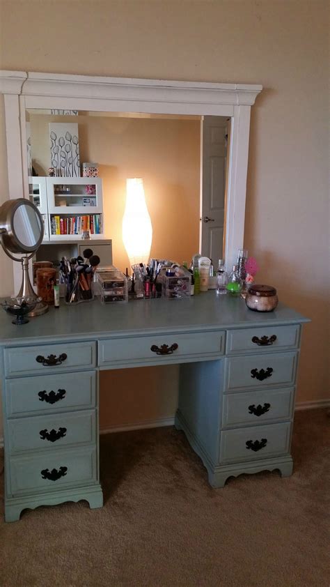 My mission is to inspire you to build your way to a more beautiful home. convert executive desk into vanity | Furniture makeover, Vanity makeover, Bedroom vanity