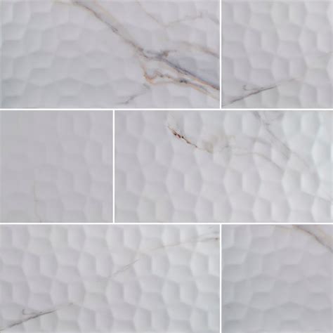 Adella Viso Calacatta 12x24 Satin Matte Ceramic Tile Floor Tiles Usa