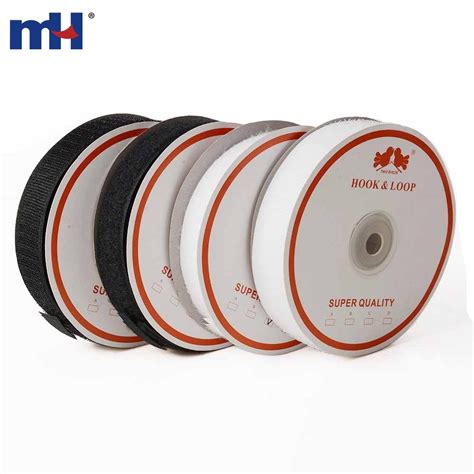 The woven hook tape consists of minute, flexible 'hooks' which engage with a mating tape comprised of small, soft loops. 25mm x 25mts Sew On Hook and Loop Fastener Tape - Black/White