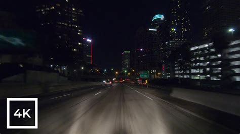 4k Night Drive Highway Los Angeles California Youtube