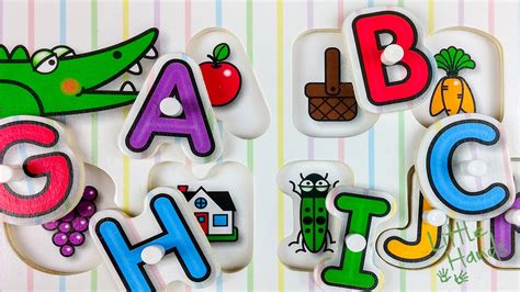 Abc Color Alphabet Peg Puzzle For Toddler Kids Wood Toys English 英語 パズル