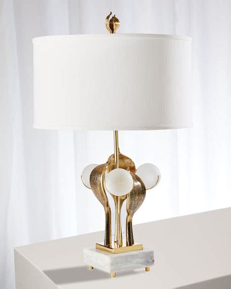 A finished medium base socket cover is provided to offer a spectacular look either with or without shading. Global Views Eden Table Lamp | Neiman Marcus