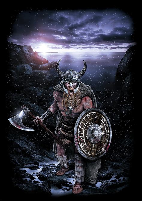 Viking Digital Art By Mike Hrubovcak