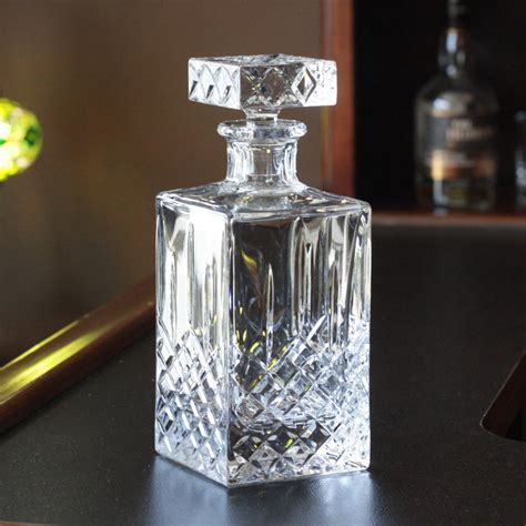 Diamond Pattern Crystal Whiskey Decanter Healy Glass Artistry